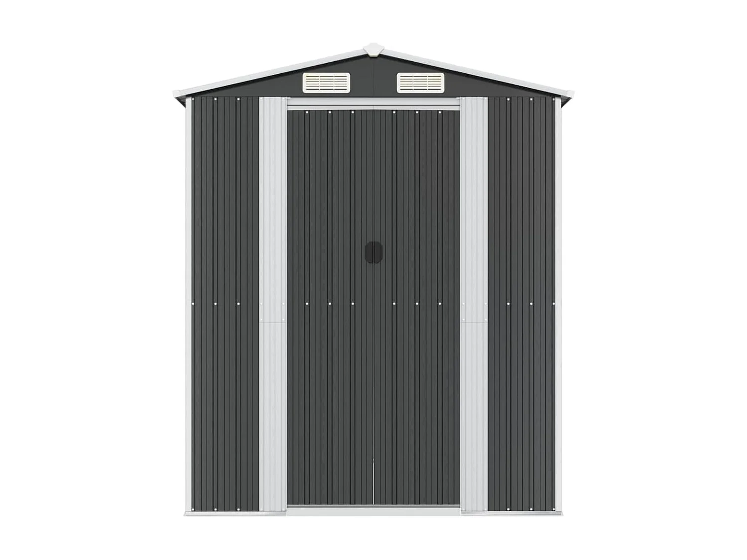 Casetta da giardino Antracite 192x772x223 cm Acciaio zincato