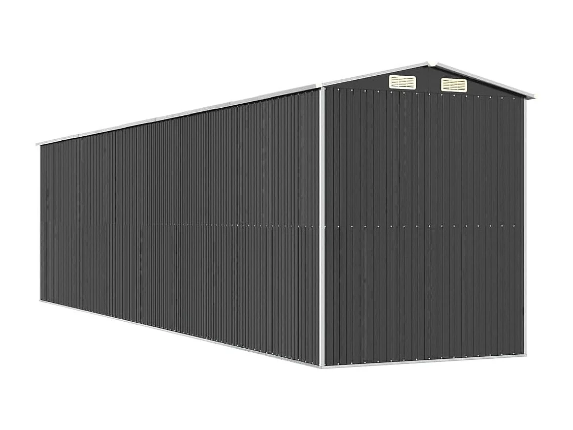 Casetta da giardino Antracite 192x772x223 cm Acciaio zincato