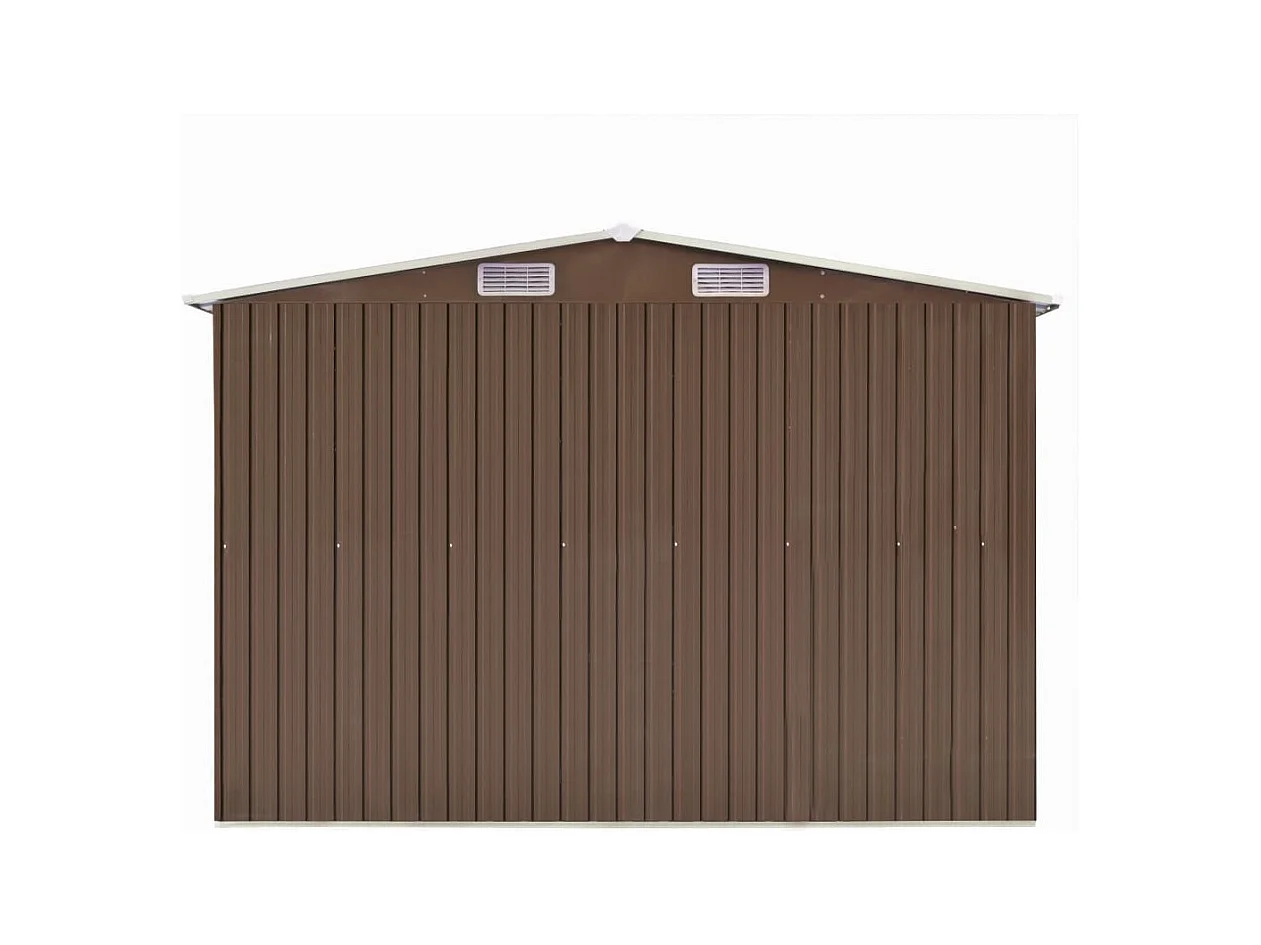 Abri de jardin Marron 257x990x181 cm Acier galvanisé