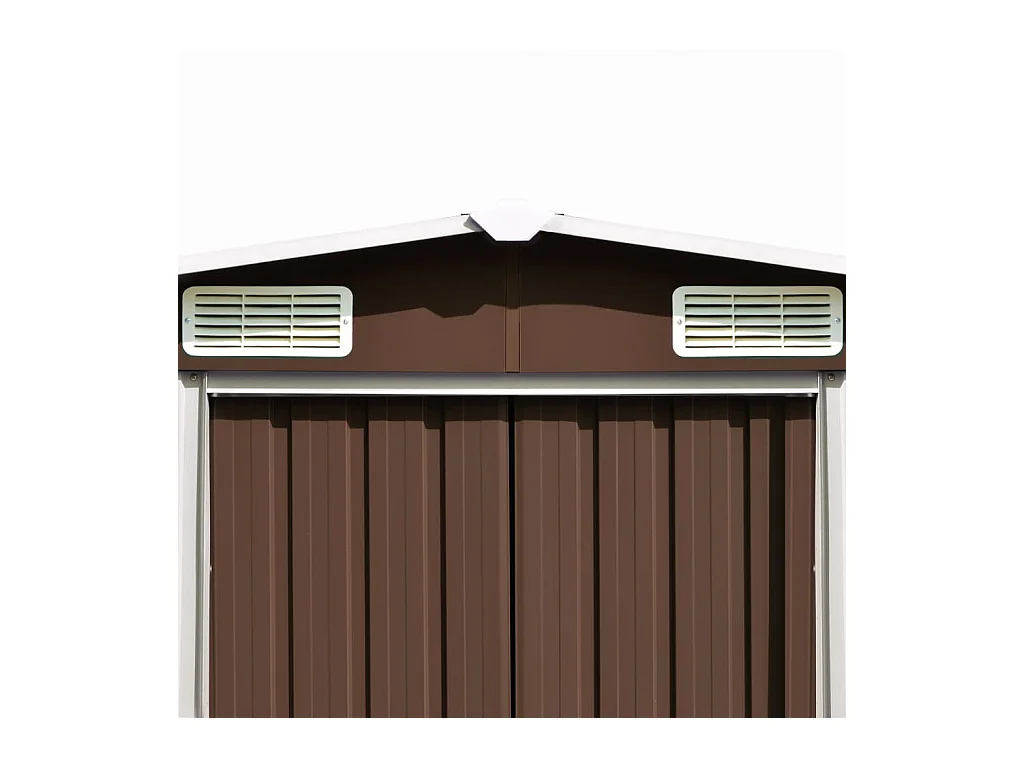 Abri de jardin Marron 257x990x181 cm Acier galvanisé