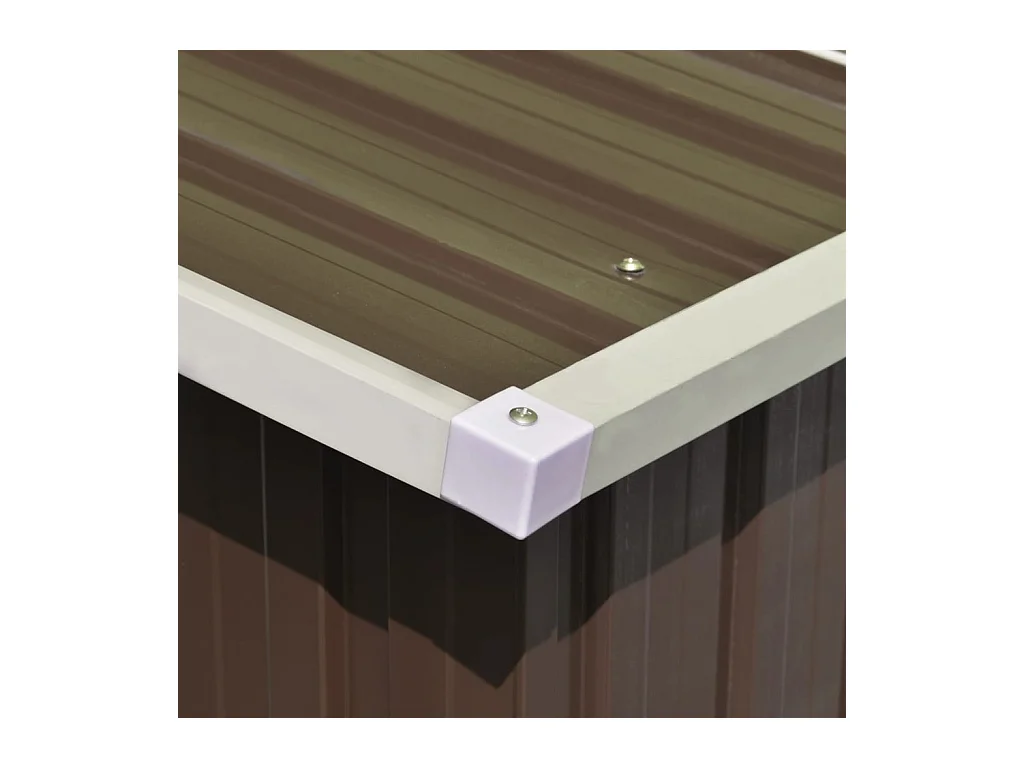 Abri de jardin Marron 257x990x181 cm Acier galvanisé