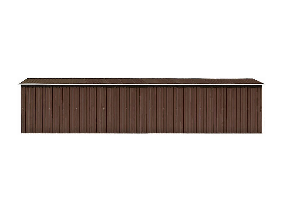 Abri de jardin Marron 257x990x181 cm Acier galvanisé
