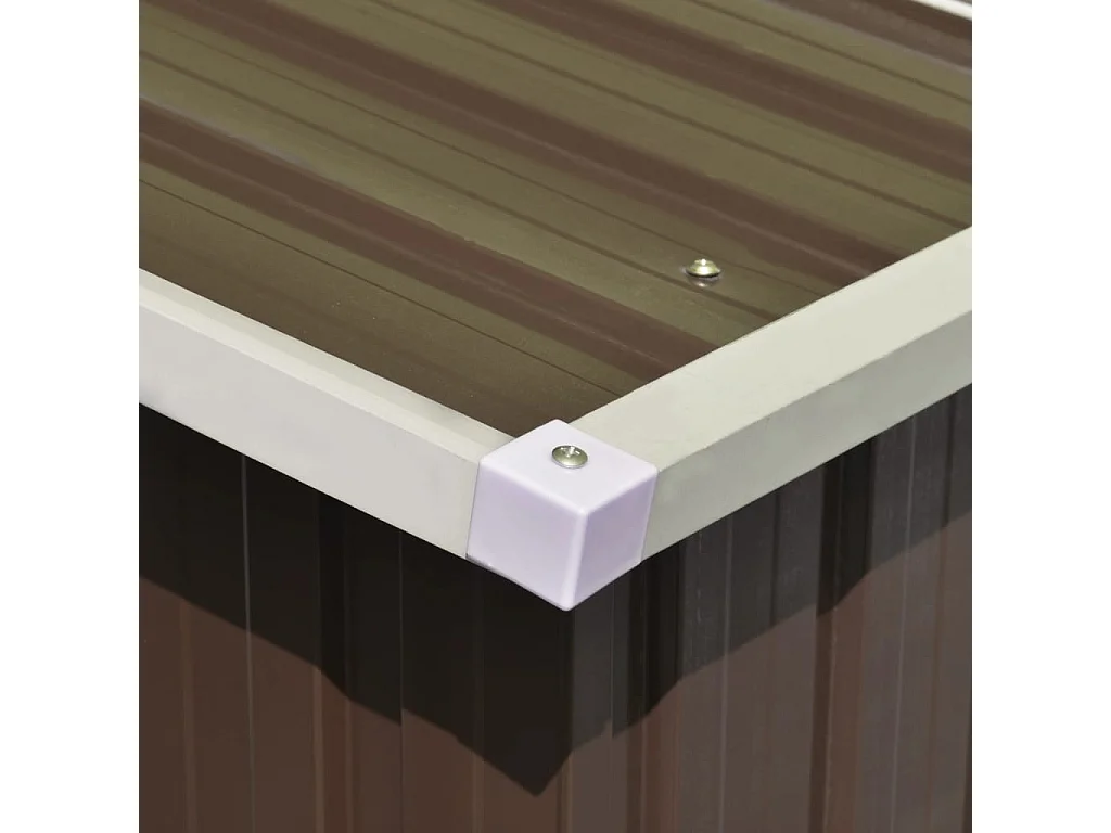 Abri de jardin Marron 257x990x181 cm Acier galvanisé