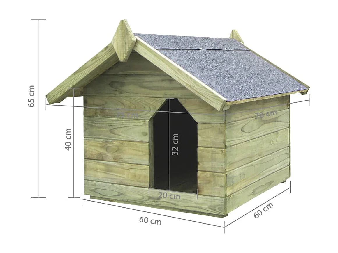 Niche de jardin avec toit ouvrant Bois de pin imprégné