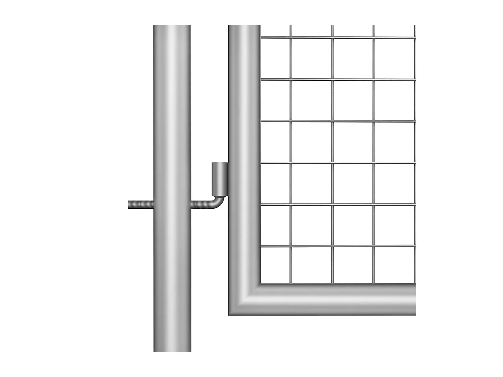 Tuinpoort Gegalvaniseerd staal 415x125 cm Zilver