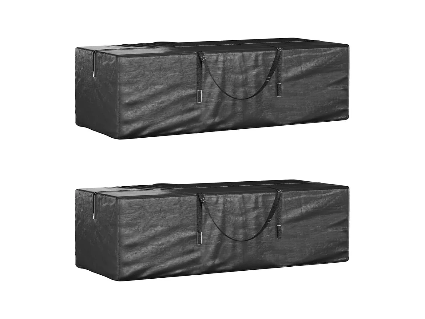 Sacs de rangement pour coussins de jardin 2 pcs noir