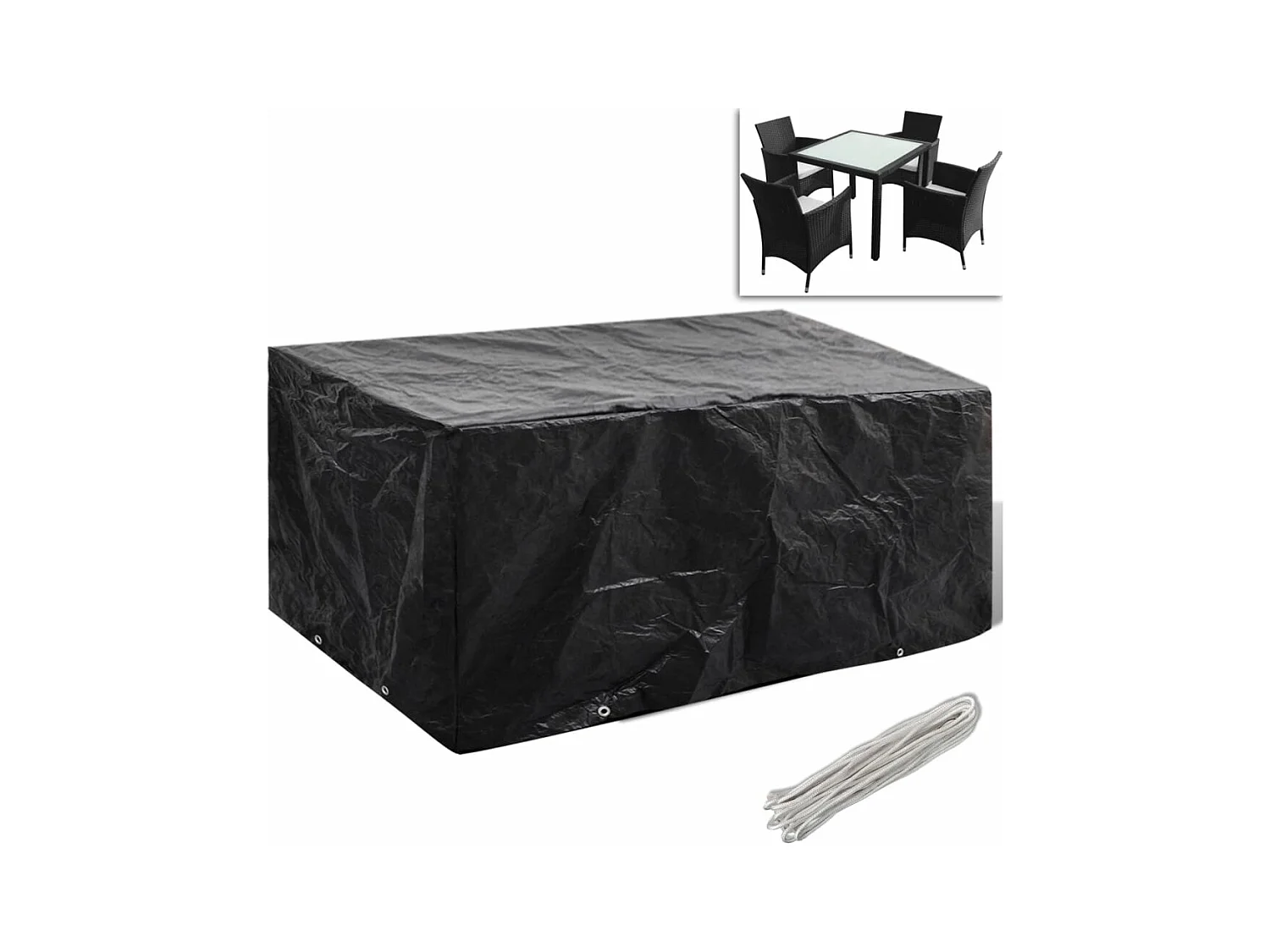 Housse de salon de jardin 8 ?illets 180 x 140 x 90 cm