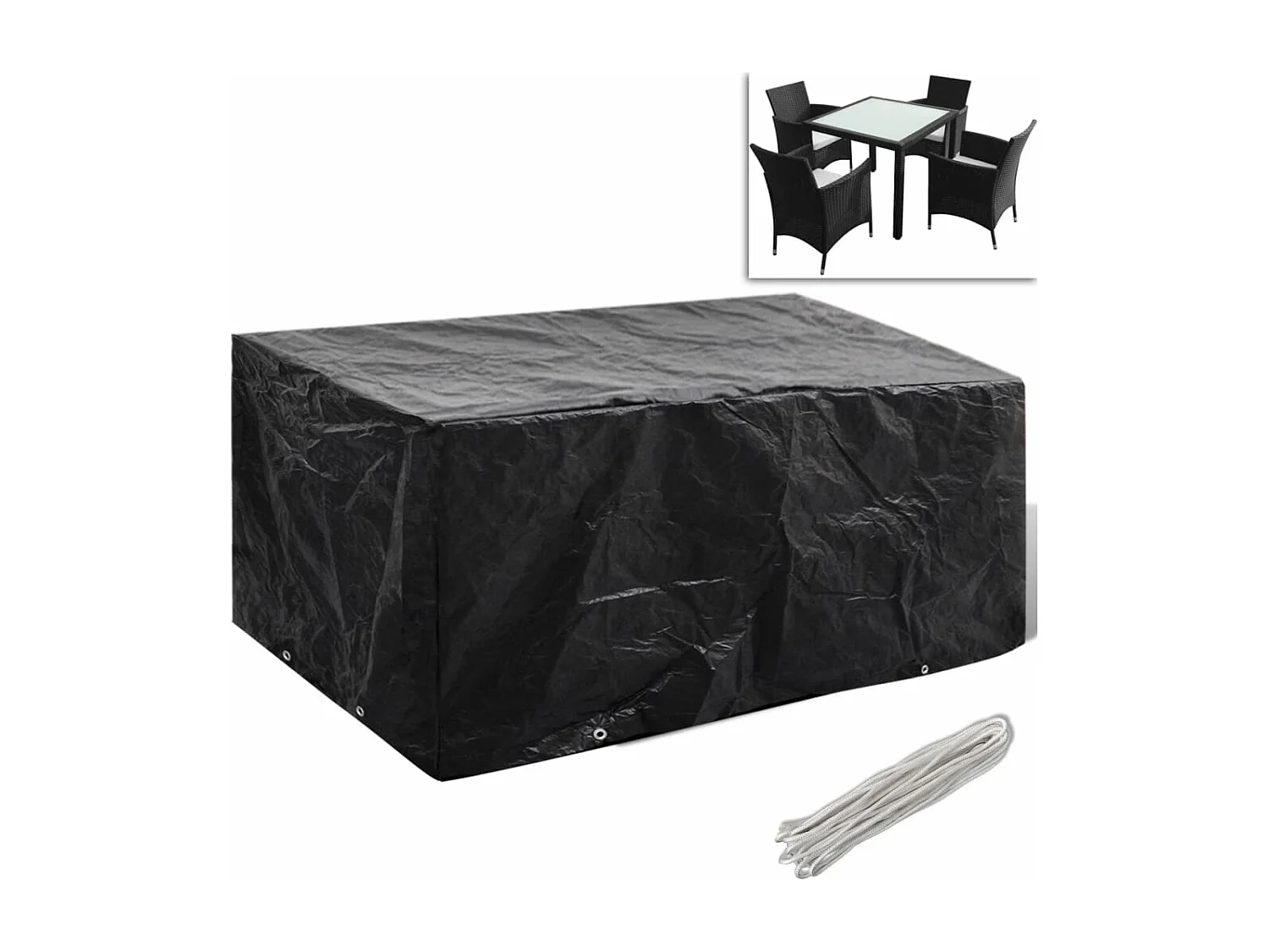 Housse de salon de jardin 8 ?illets 180 x 140 x 90 cm