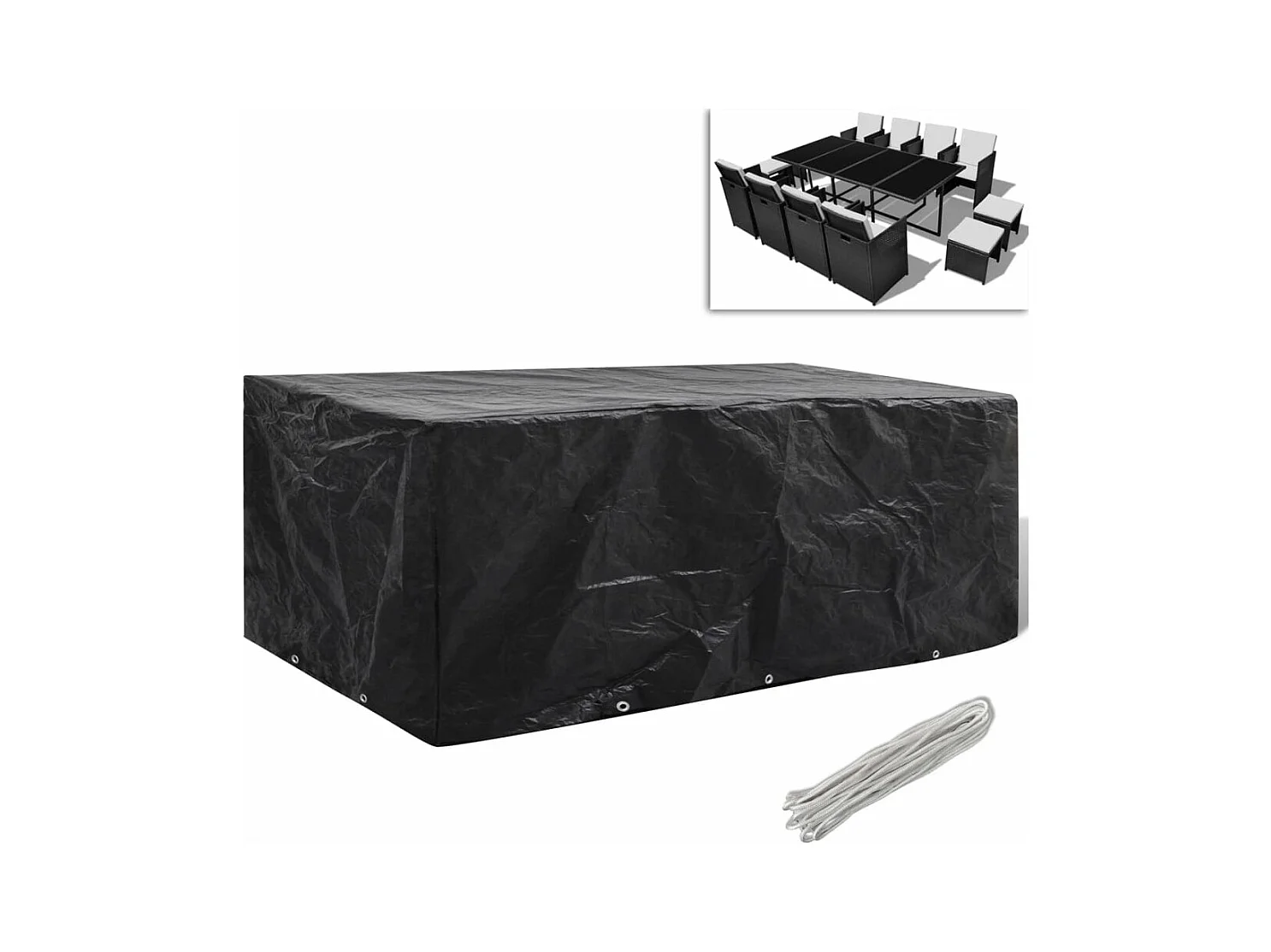 Housse de salon de jardin 8 ?illets 229 x 113 x 73 cm