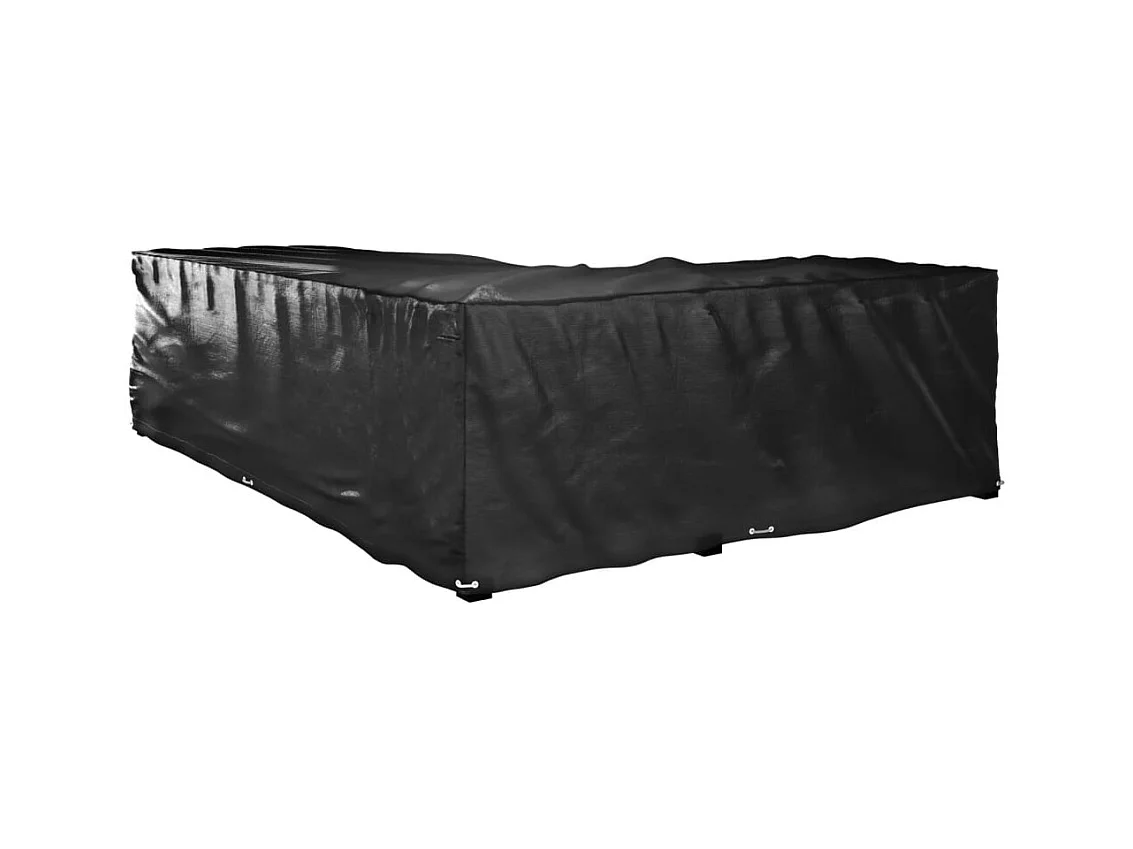 Housses de salon de jardin en forme de L 2 pcs 16 ?illets