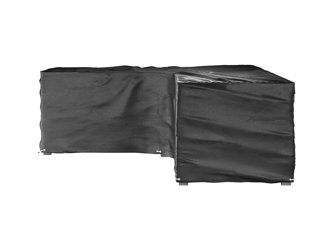 Housses de salon de jardin en forme de L 2 pcs 16 ?illets