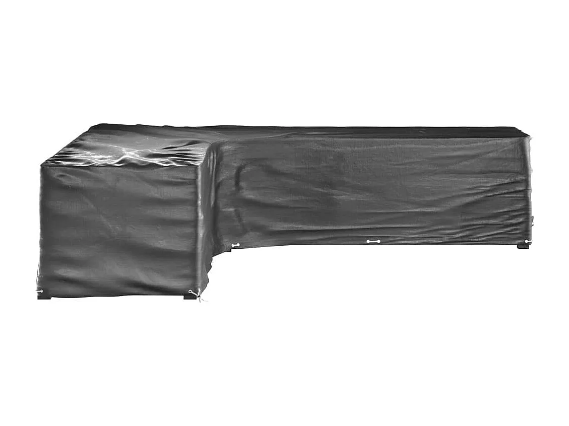 Housses de salon de jardin en forme de L 2 pcs 20 ?illets