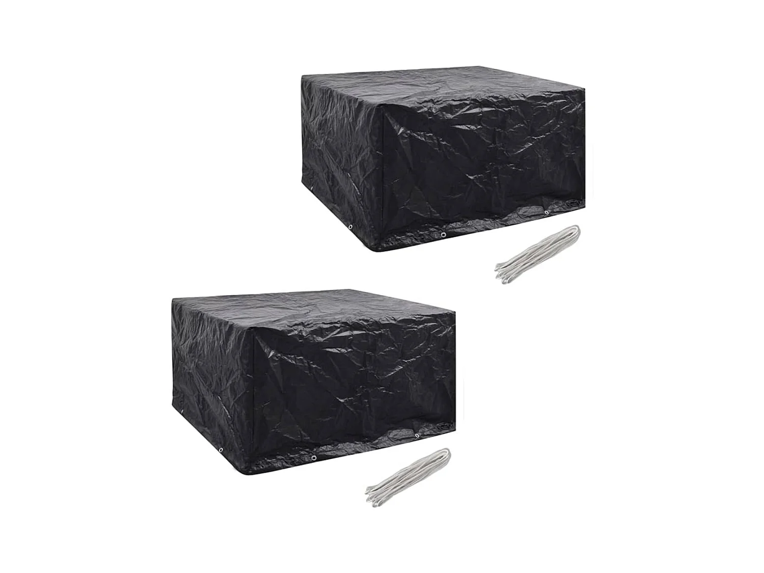 Housses de salon de jardin 2 pcs Rotin 8 ?illets 172x113 cm