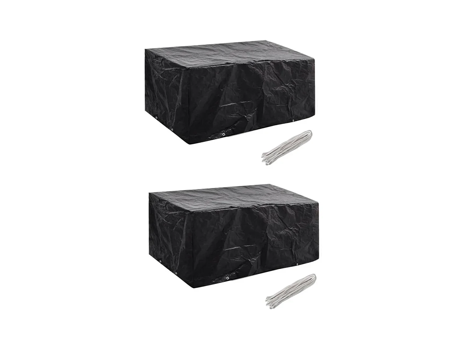 Housses de salon de jardin 2 pcs Rotin 8 ?illets 180 x 140 cm