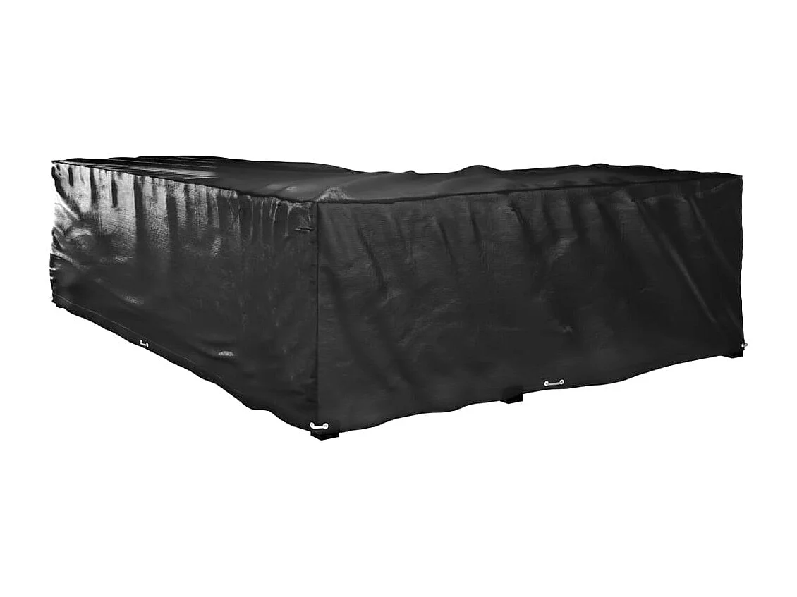 Housses de salon de jardin en forme de L 2 pcs 18 ?illets