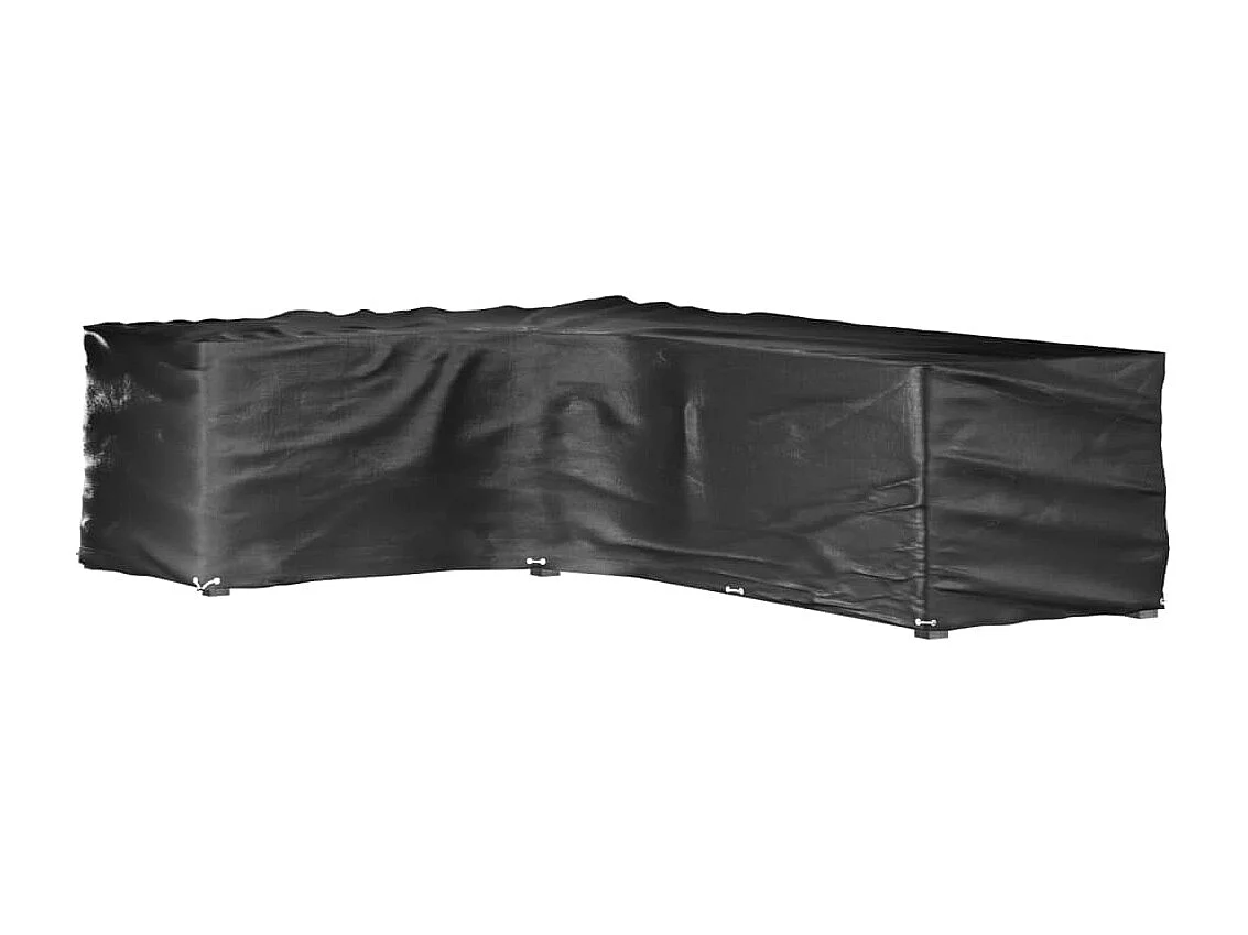 Capas para móveis de jardim em formato L 2 peças 18 ilhós