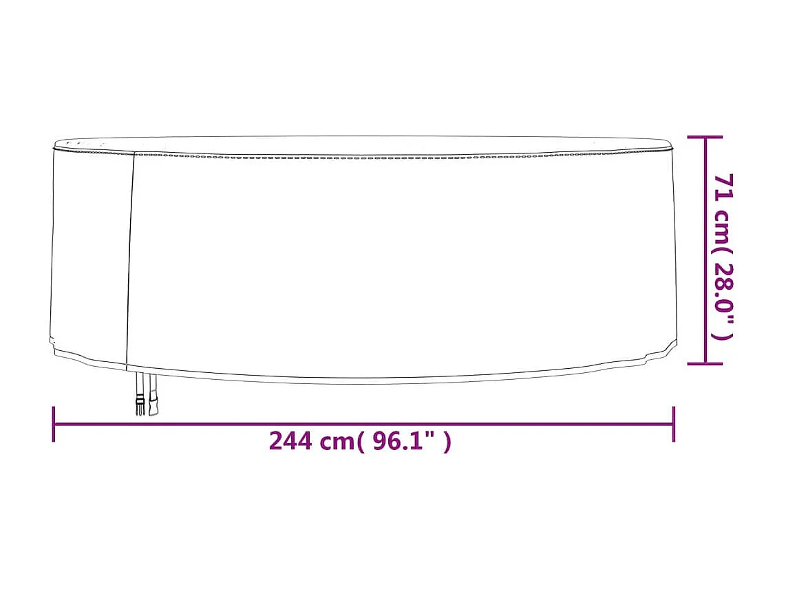 Gartenmöbel Abdeckungen 2 Stk.? 244 x 71 cm 420D Oxford-Gewebe