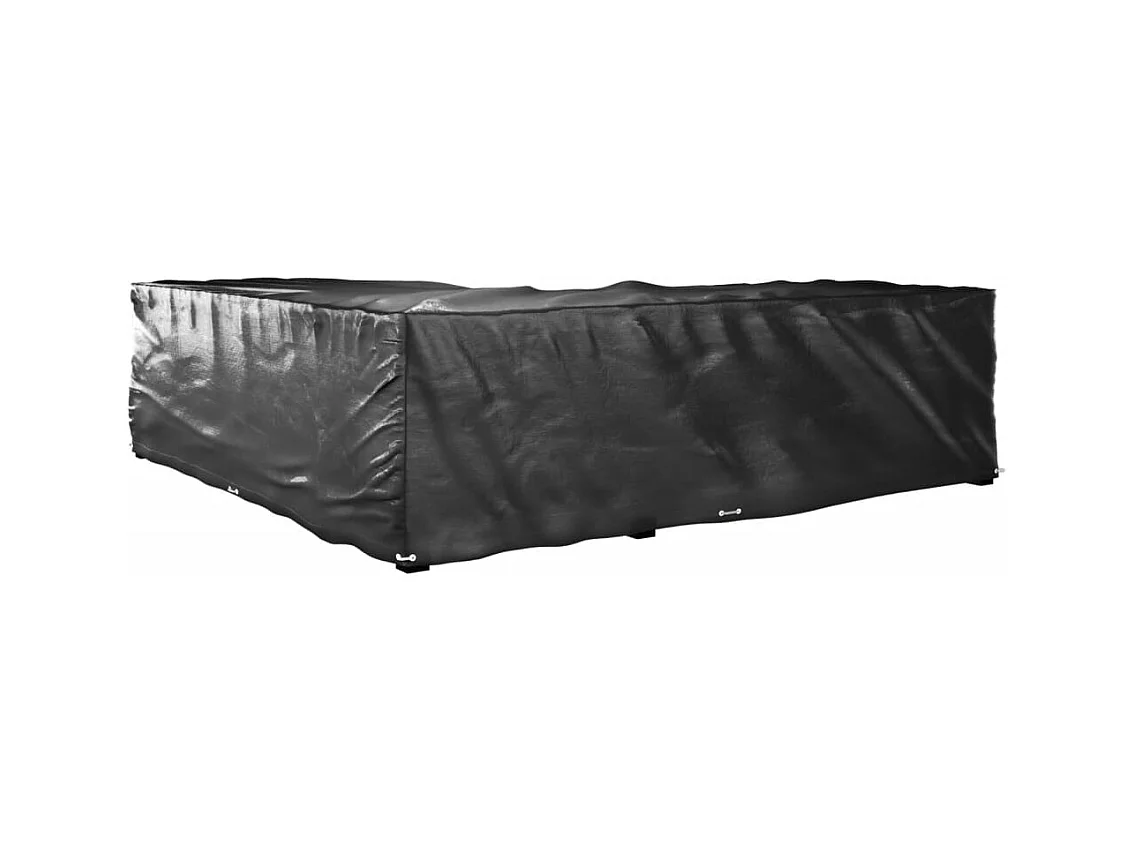 Housses de salon de jardin en forme de L 2 pcs 16 ?illets