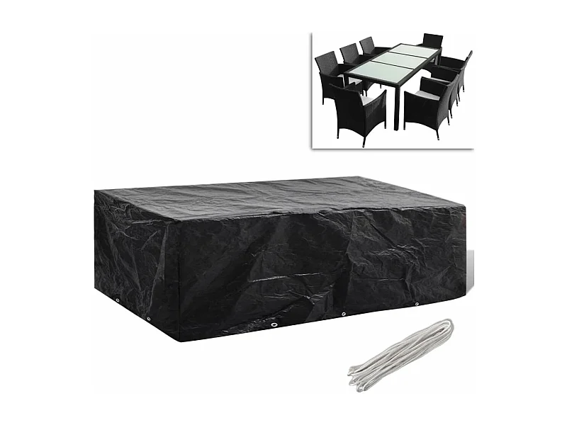 Housse de salon de jardin 8 ?illets 300 x 140 x 90 cm