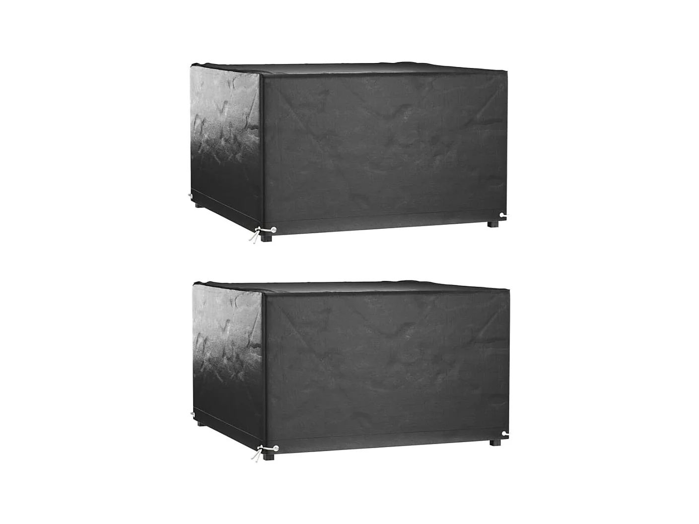 Housses de salon de jardin 2 pcs 8 ?illets 125x125x75 cm carré