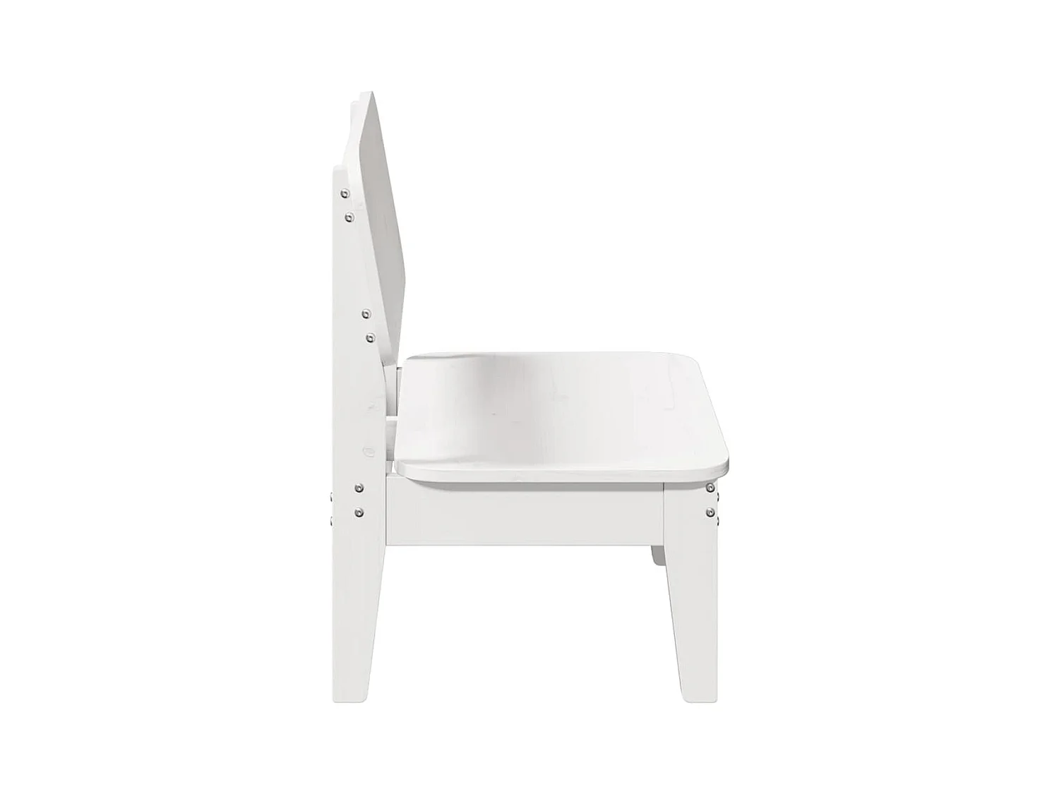 Chaise de jardin blanc 60x52,5x72 cm bois de pin massif