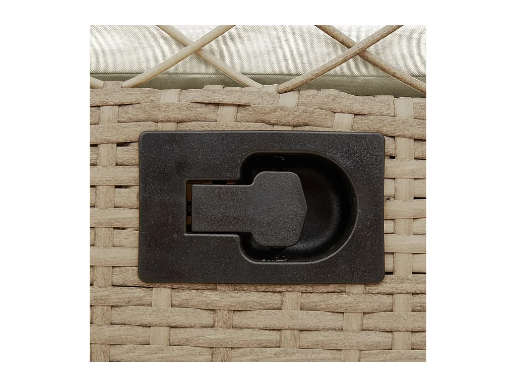 Chaises inclinables de jardin lot de 2 beige résine tressée