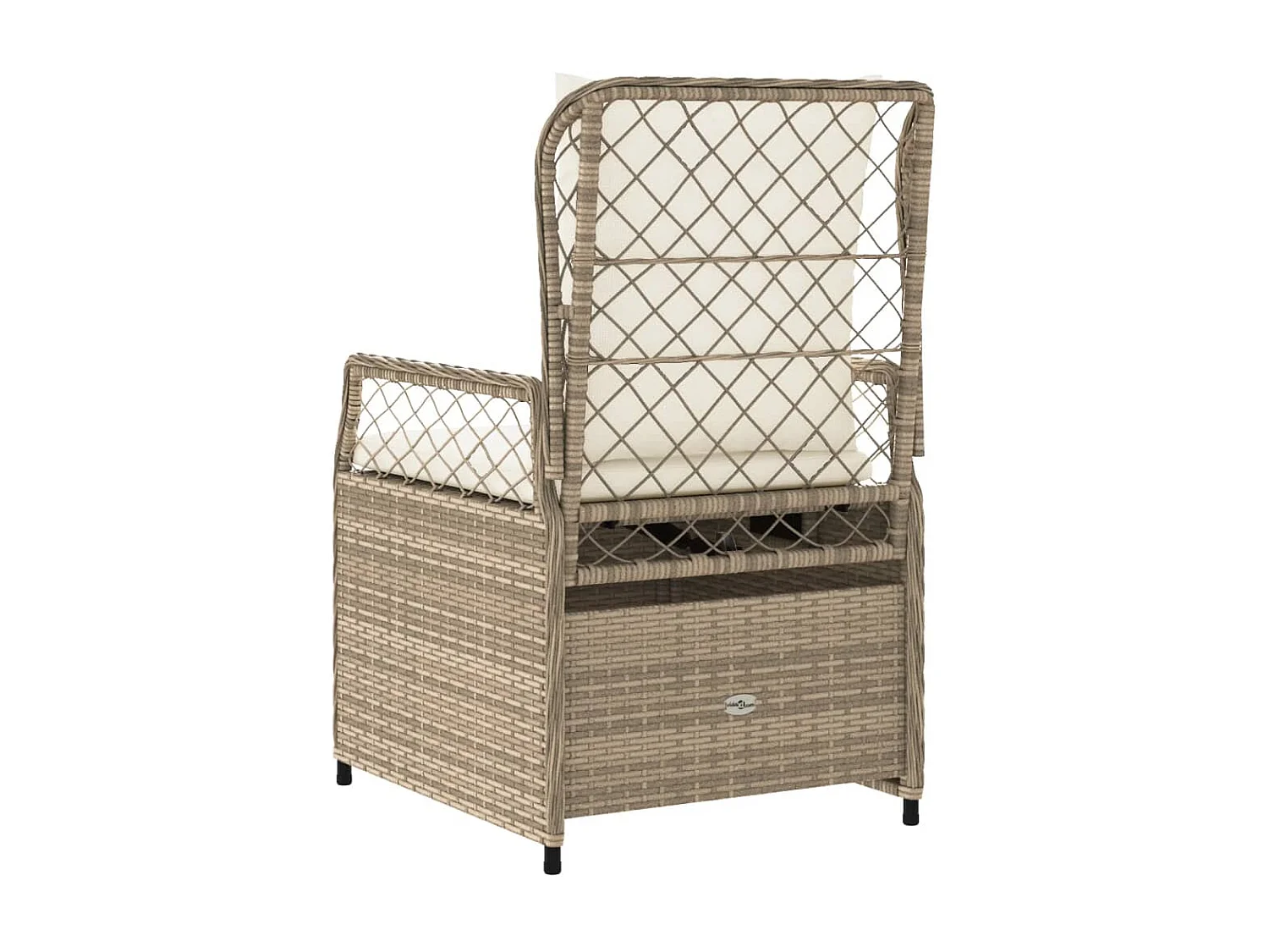 Liegende Gartenstühle 2er Set beige gewebtes Harz