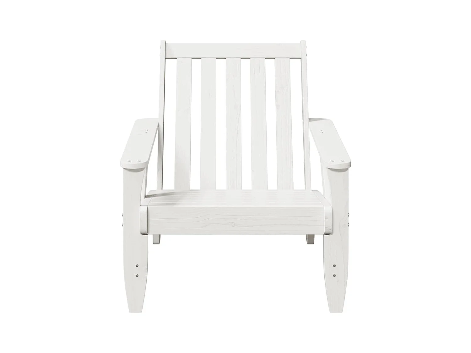 Chaise de jardin adirondack blanc 75x77x77cm bois massif de pin