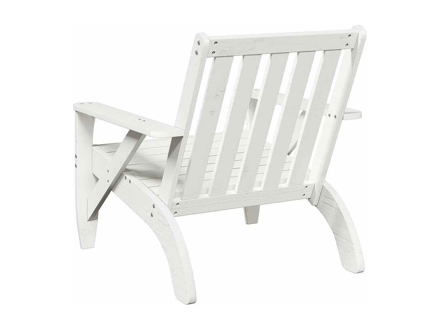 Silla de jardín Adirondack blanca 75x77x77cm madera maciza de pino