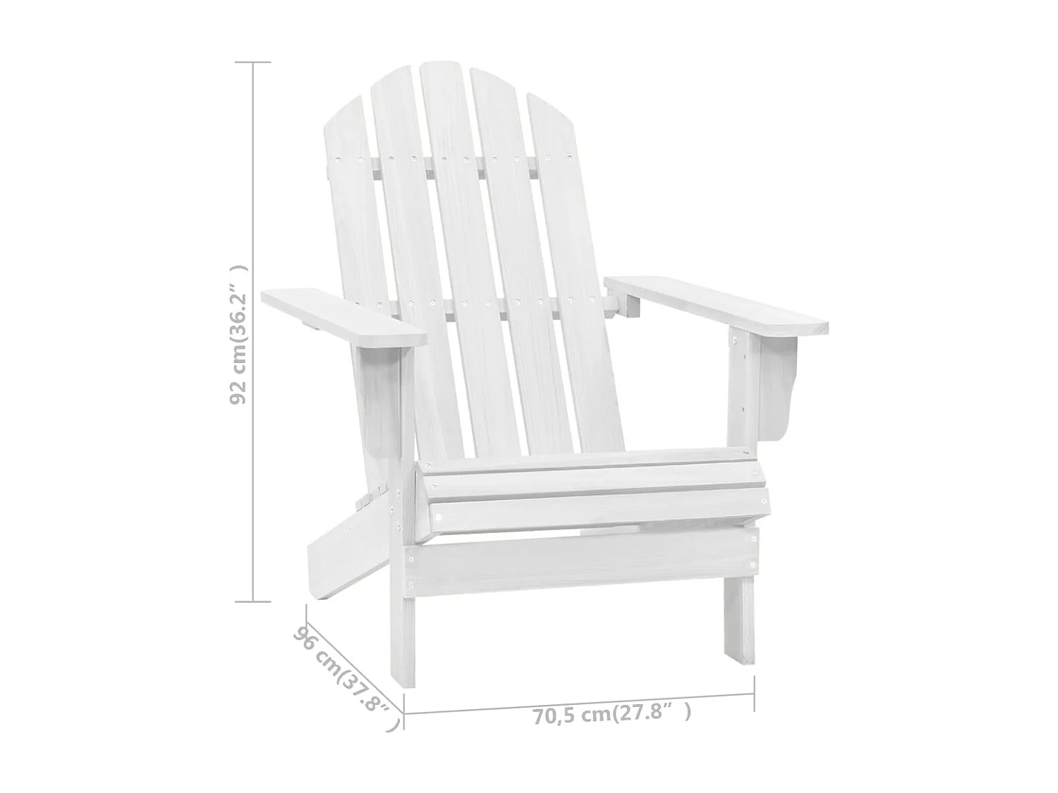 Chaise de jardin bois blanc