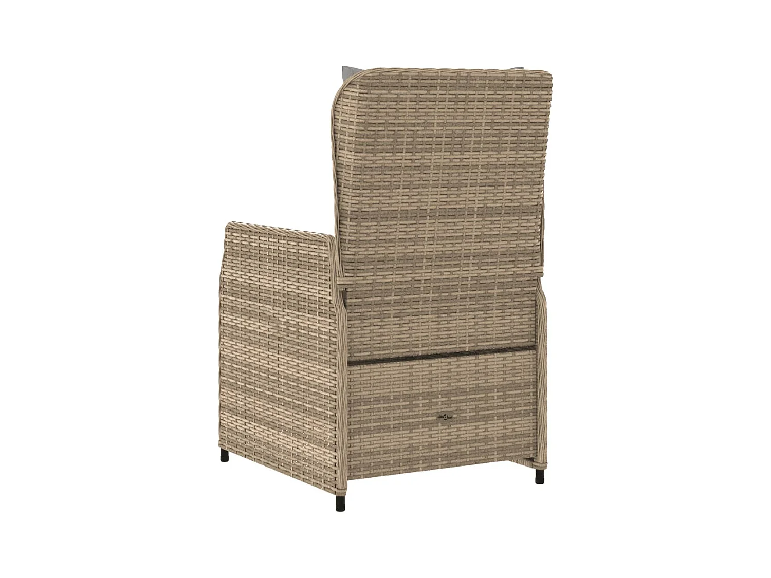 Chaises inclinables de jardin lot de 2 beige résine tressée