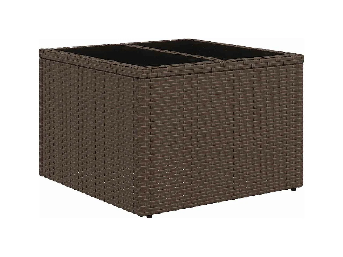 Mobili da giardino e cuscini 11 pz marrone resina intrecciata