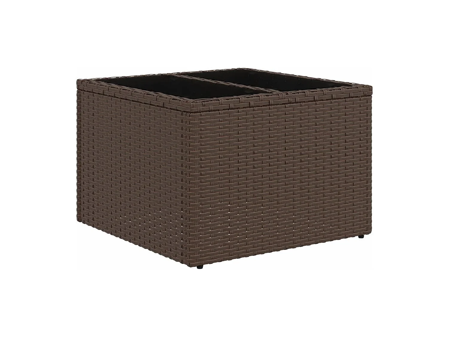 Salon de jardin et coussins 11 pcs marron résine tressée