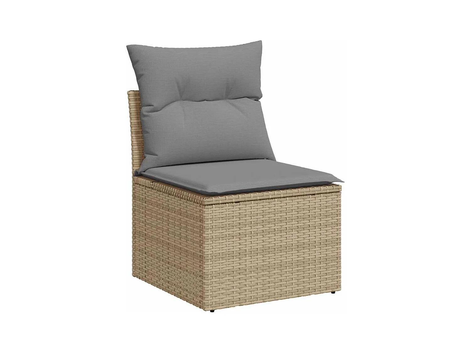 Gartenmöbel-Set mit Kissen 5-tlg. beige gewebtes Harz