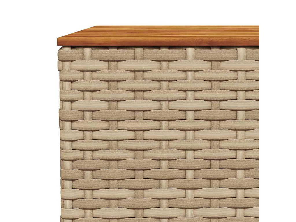 Salon de jardin avec coussins 9 pcs beige résine tressée