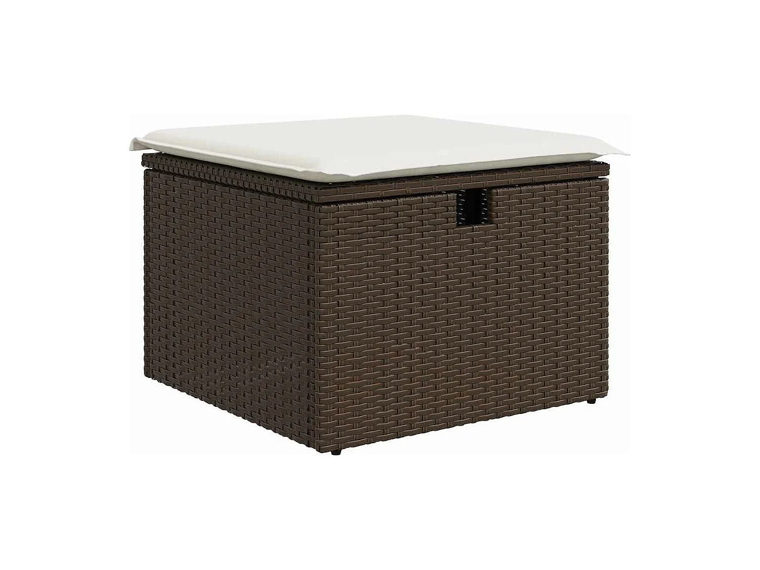 Salon de jardin avec coussins 6 pcs marron résine tressée