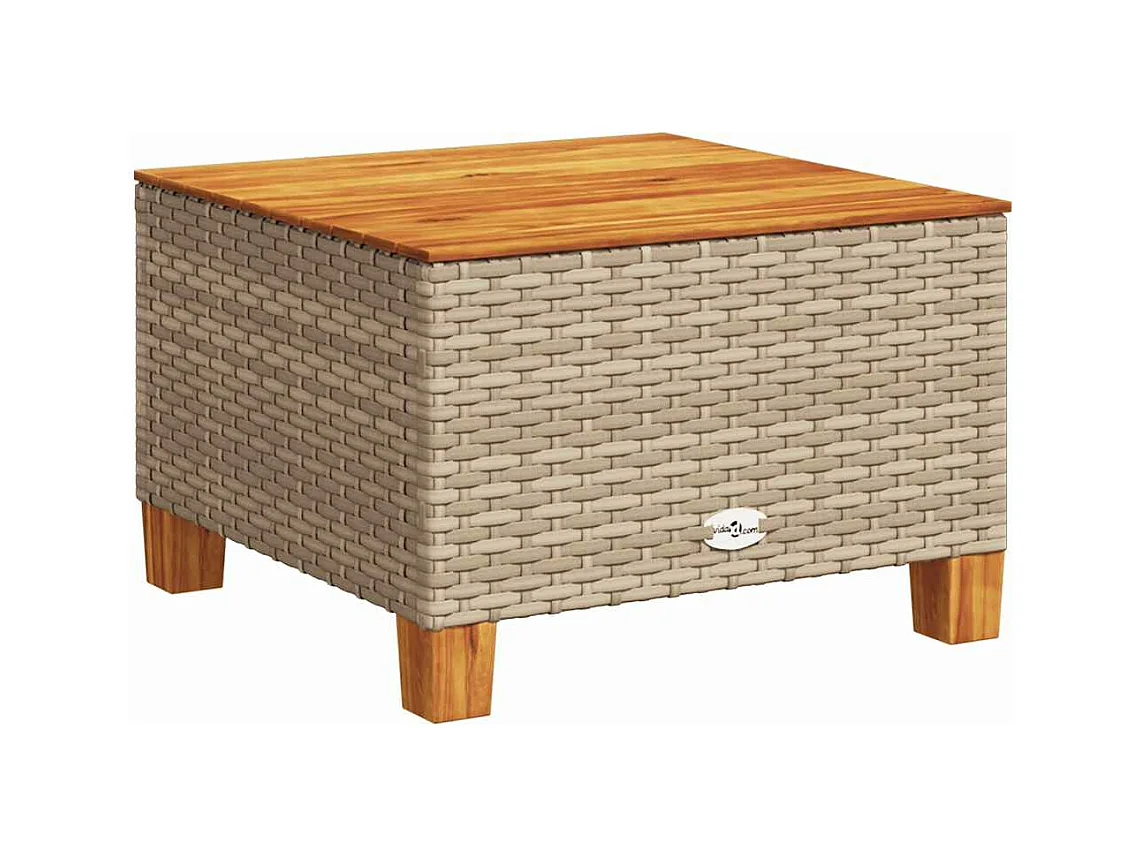 Salon de jardin 11 pcs avec coussins beige résine tressée