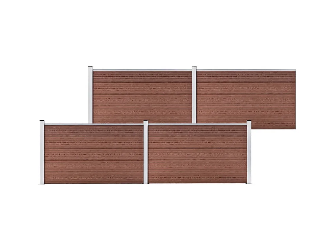 Cl?ture de jardin WPC 699x106 cm Marron