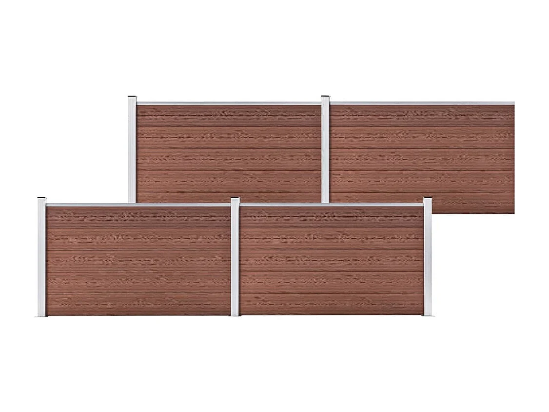 Cl?ture de jardin WPC 699x106 cm Marron