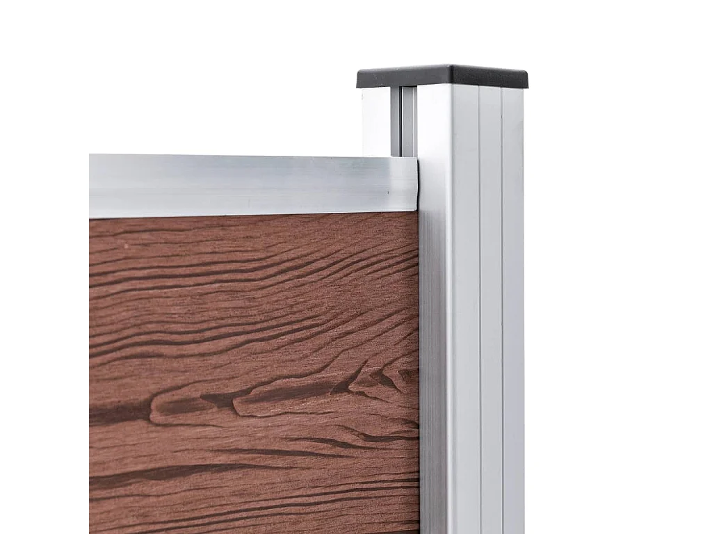 Cl?ture de jardin WPC 699x106 cm Marron