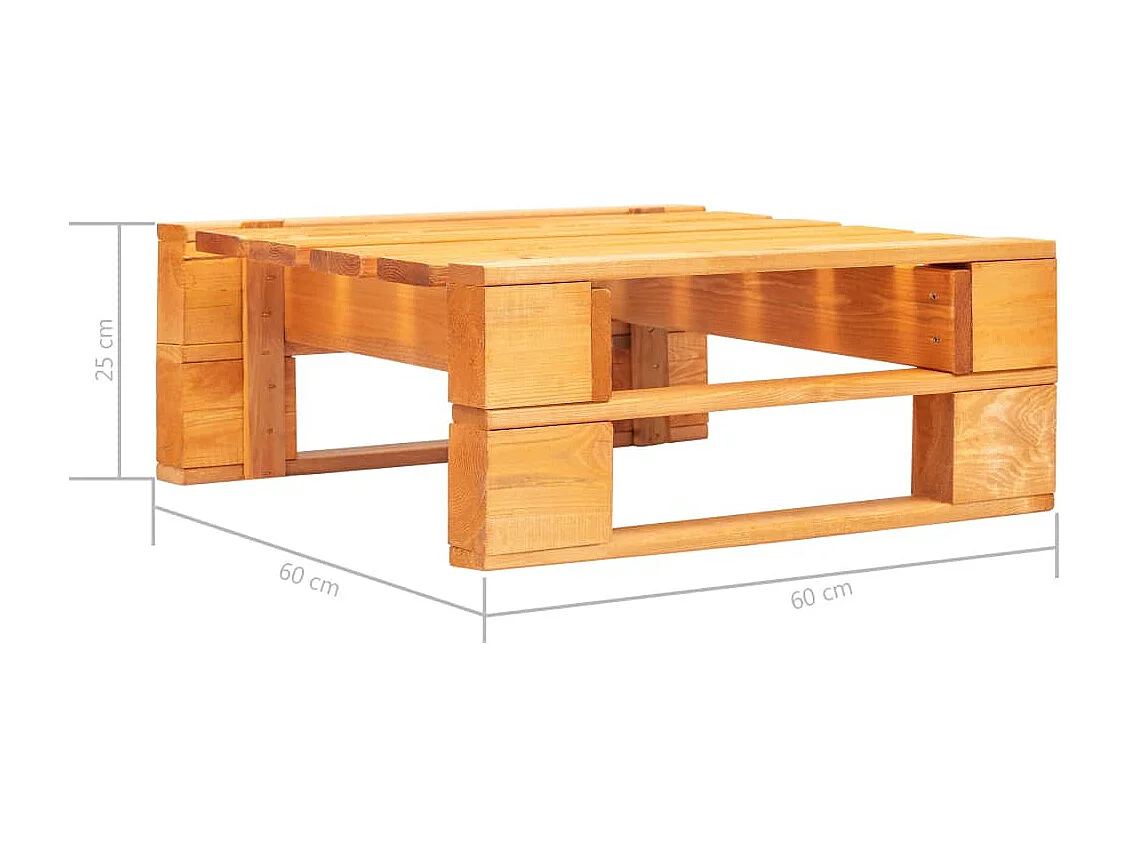 Honigbrauner Garten-Paletten-Hocker aus imprägniertem Kiefernholz