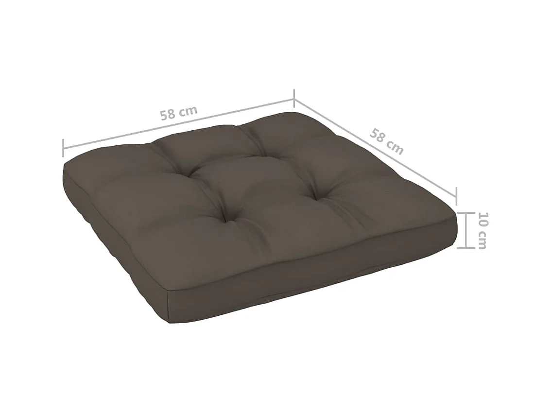 Puf de jardín de palets de color marrón miel de madera de pino impregnada