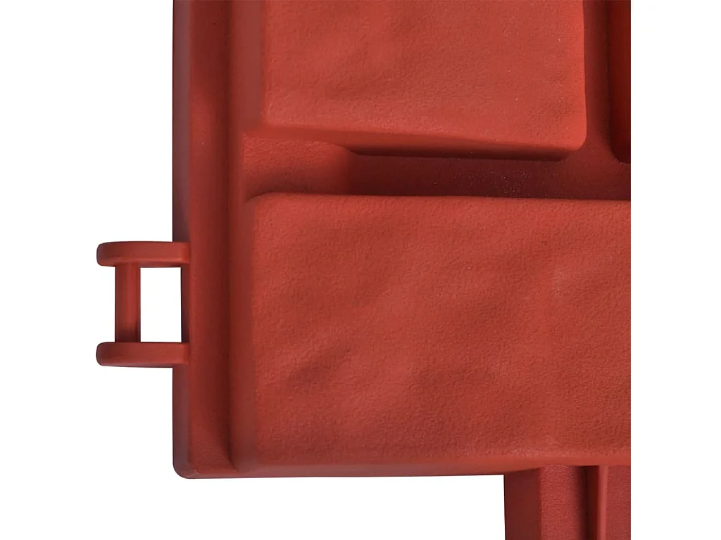 Cl?ture de jardin avec design de briques 11 pcs