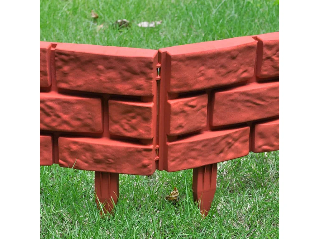 Cl?ture de jardin avec design de briques 11 pcs