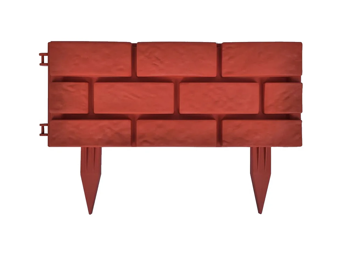 Cl?ture de jardin avec design de briques 11 pcs