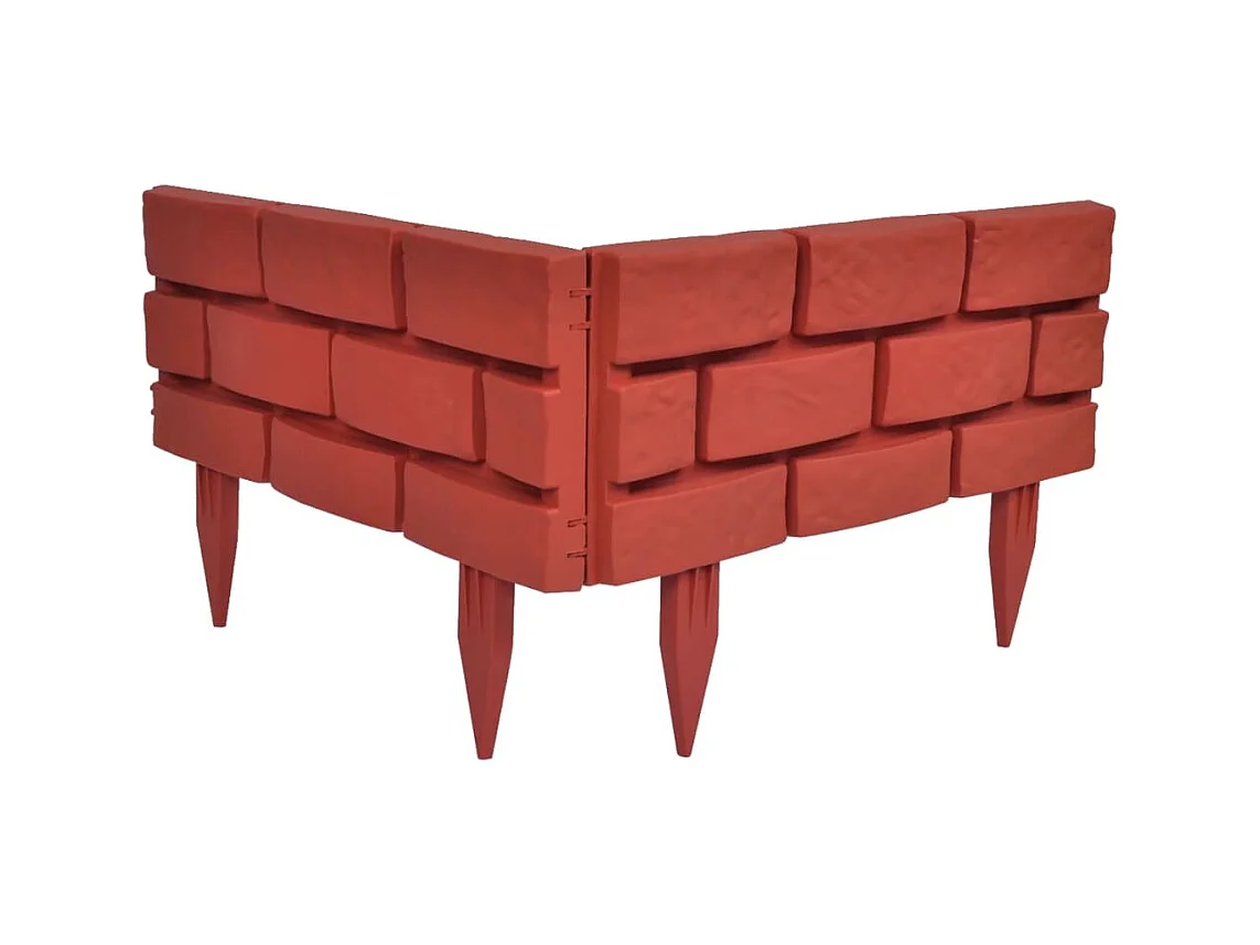 Cl?ture de jardin avec design de briques 11 pcs