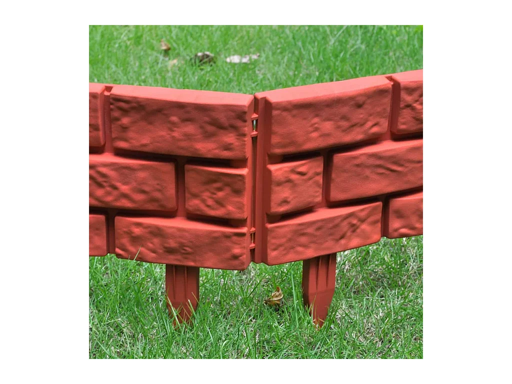 Cl?ture de jardin avec design de briques 11 pcs