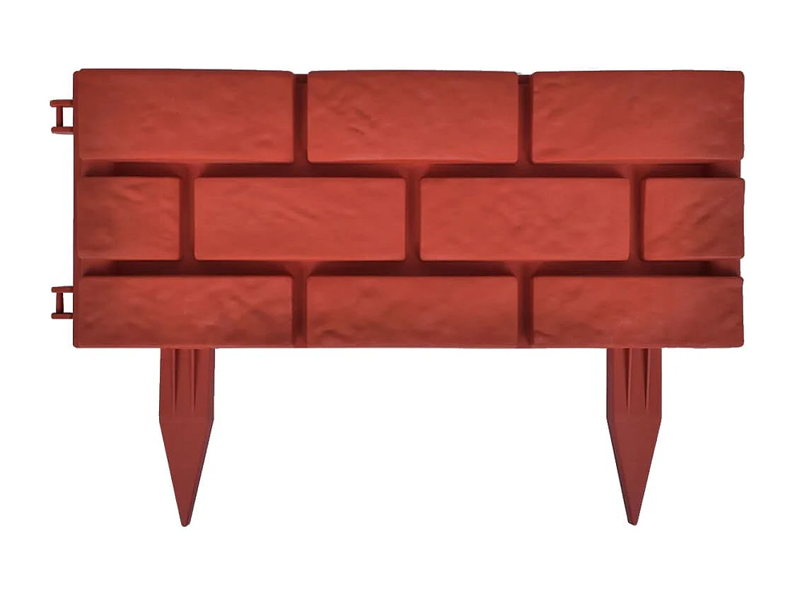 Cl?ture de jardin avec design de briques 11 pcs