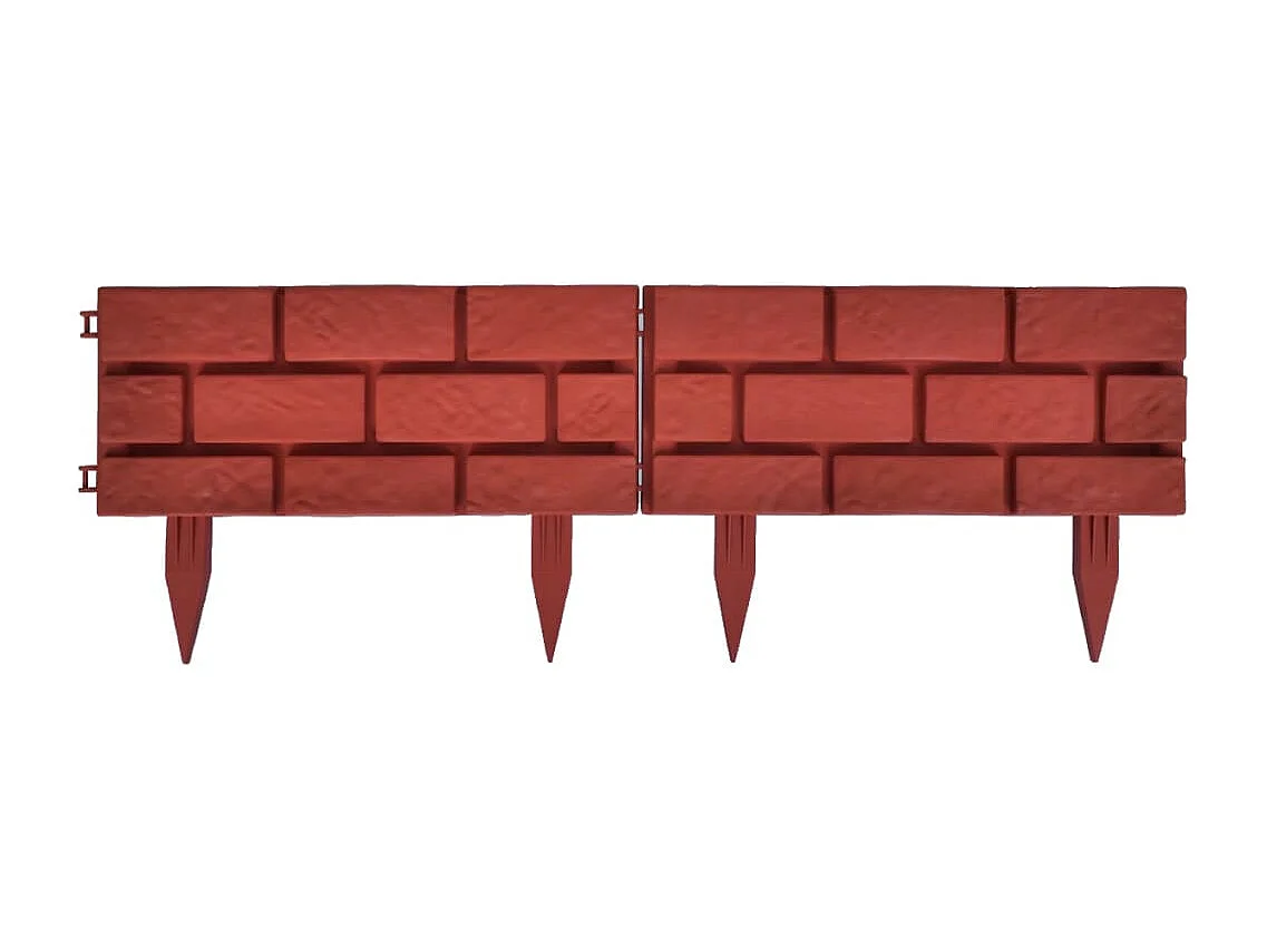 Cl?ture de jardin avec design de briques 11 pcs