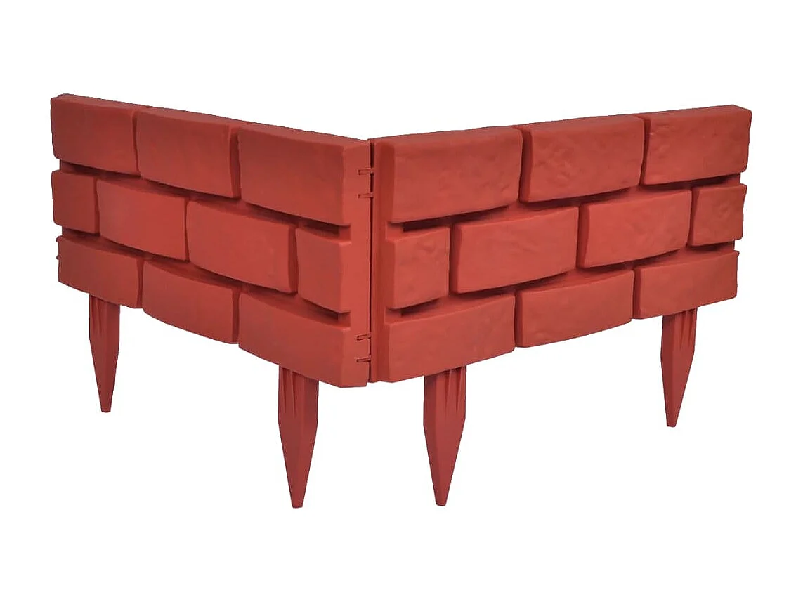 Cl?ture de jardin avec design de briques 11 pcs